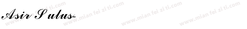 Asir Sulus字体转换